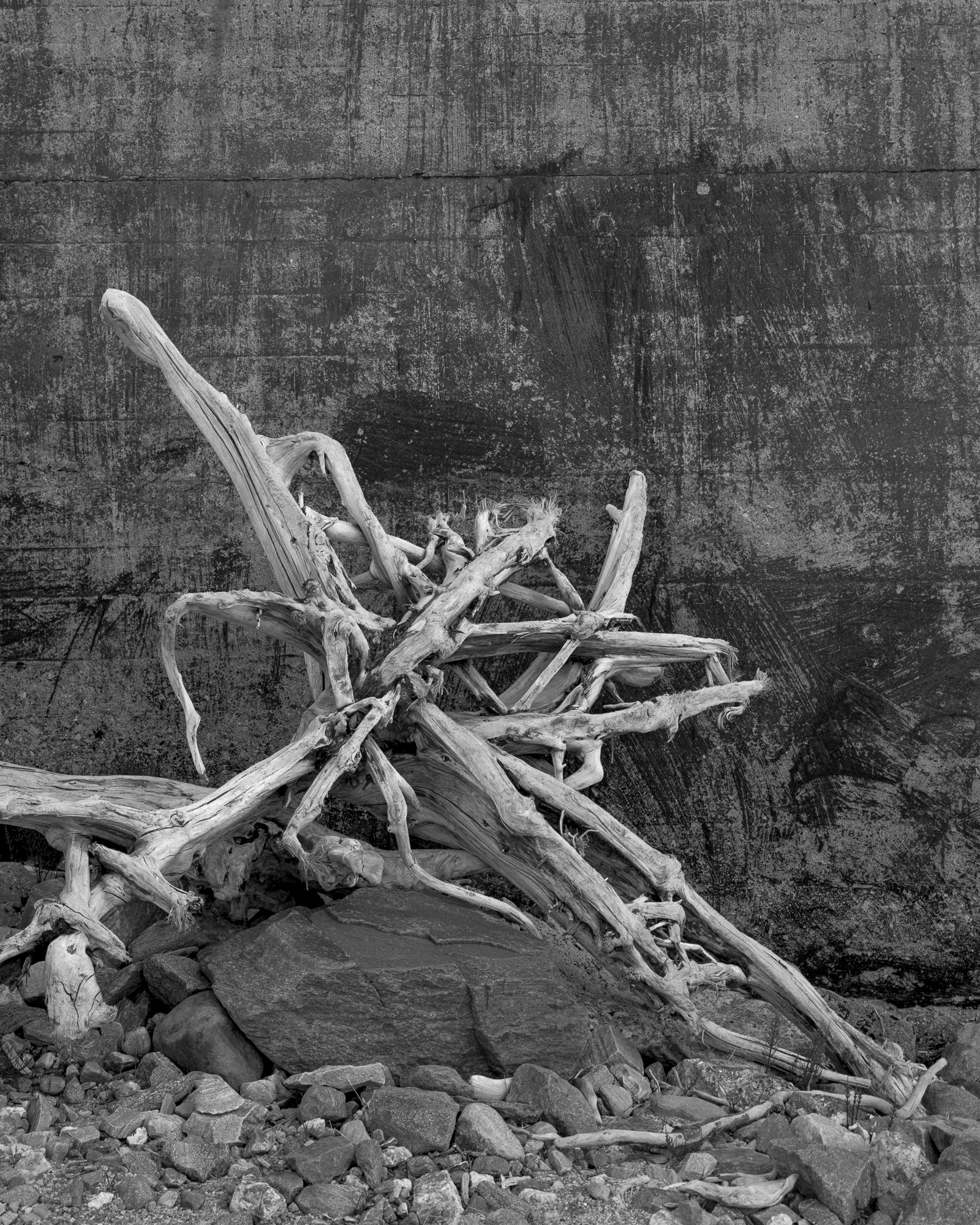 Root plate, Mullardoch Dam, May 2025