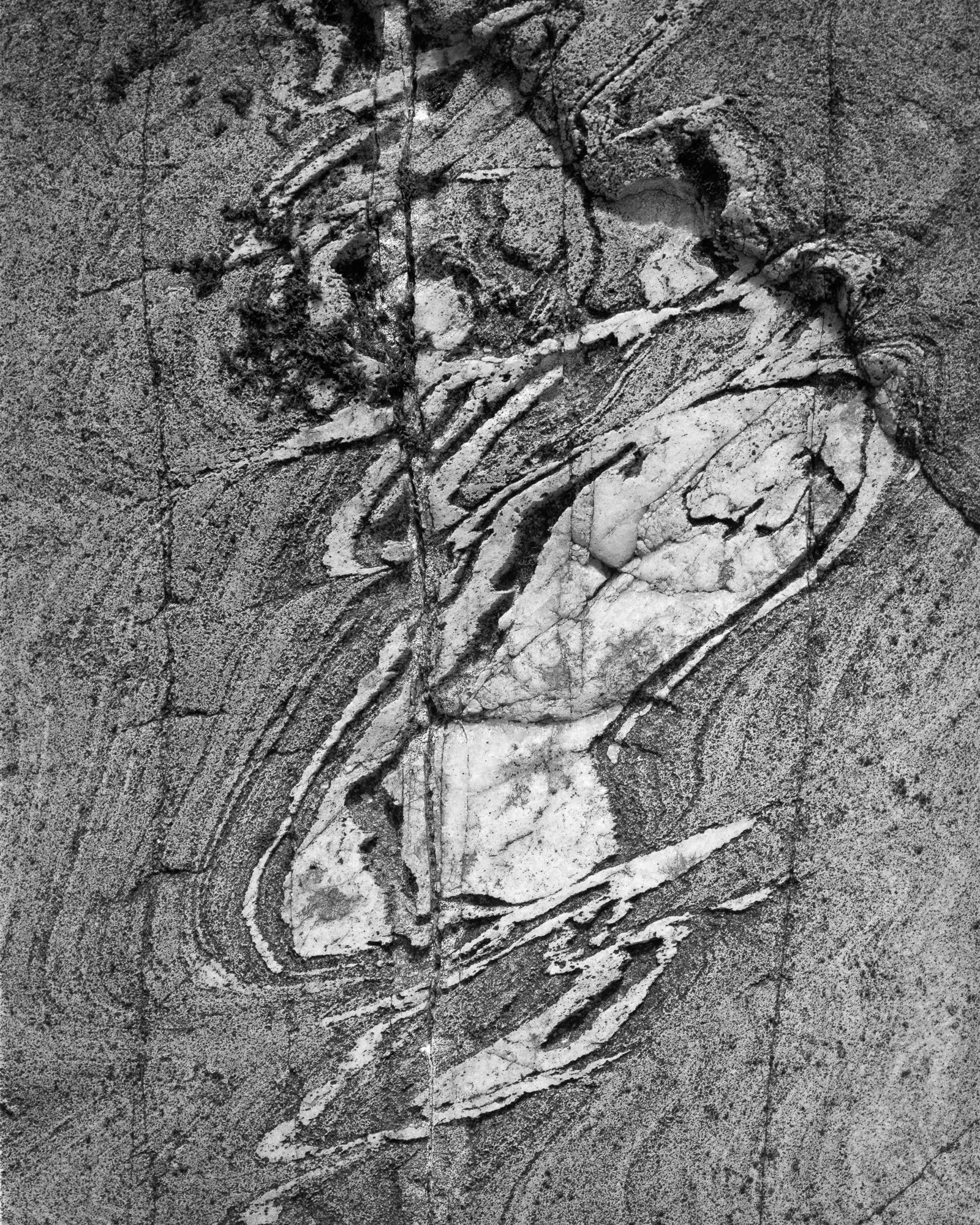 Rock marks, Loch Monar, May 2025